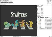 The Starters Embroidery File 4 sizes