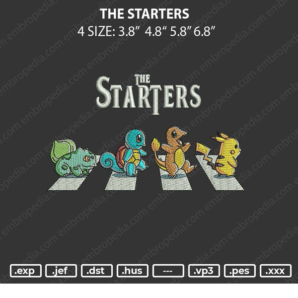 The Starters Embroidery File 4 sizes