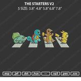 The Starters V2 Embroidery File 5 sizes