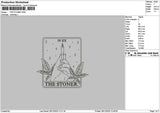 Stonertext Outline Embroidery File 6 sizes