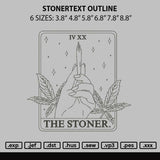 Stonertext Outline Embroidery File 6 sizes