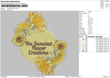 The Sunniest Embroidery File 6 sizes