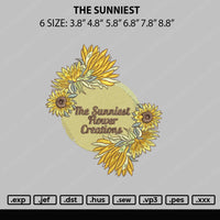 The Sunniest Embroidery File 6 sizes