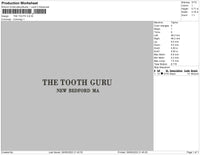 The Tooth Embroidery File 4 sizes