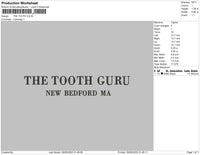 The Tooth Embroidery File 4 sizes