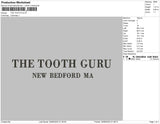 The Tooth Embroidery File 4 sizes