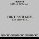 The Tooth Embroidery File 4 sizes