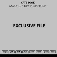 Cats Book Embroidery File 6 sizes