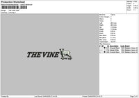 Thevinetext Embroidery File 6 sizes