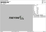 Thevinetext Embroidery File 6 sizes