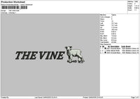 Thevinetext Embroidery File 6 sizes