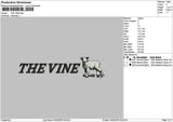 Thevinetext Embroidery File 6 sizes
