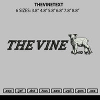 Thevinetext Embroidery File 6 sizes