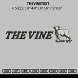 Thevinetext Embroidery File 6 sizes