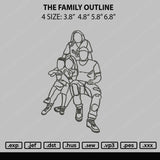 The Family Outline Embroidery File 4 size