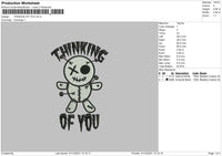 Thinking Of You Embroidery File 4 size