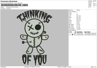 Thinking Of You Embroidery File 4 size