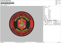 Thrid Battalion Embroidery Fie 4 size