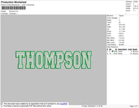 Thomson Text Embroidery File 3 size