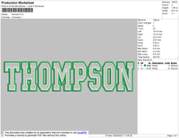 Thomson Text Embroidery File 3 size