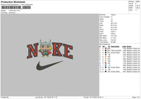 Nike Thor Chibi Embroidery File 6 sizes