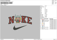 Nike Thor Chibi Embroidery File 6 sizes