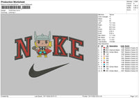 Nike Thor Chibi Embroidery File 6 sizes