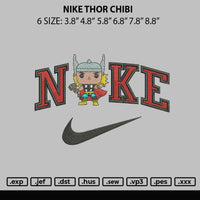 Nike Thor Chibi Embroidery File 6 sizes