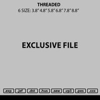 Threaded Embroidery File 6 sizes