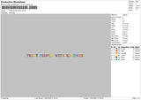 Treat People Embroidery File 4 size