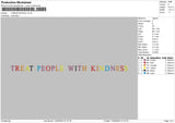 Treat People Embroidery File 4 size