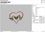 Three Dogs Embroidery File 4 size