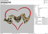 Three Dogs Embroidery File 4 size