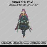 Throne Of Glass V2 Embroidery File 6 sizes