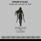 Throne Of Glass Embroidery File 6 sizes