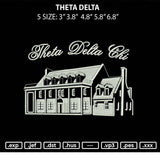 Theta Delta Embroidery File 5 size