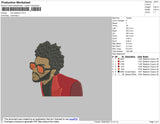 The Weeknd V2 Embroidery File 4 size