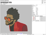 The Weeknd V2 Embroidery File 4 size