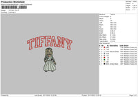 Tiffany Embroidery File 6 sizes