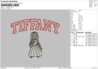 Tiffany Embroidery File 6 sizes