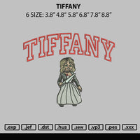 Tiffany Embroidery File 6 sizes