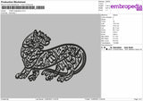 Tiger Calligraphy Embroidery File 4 size