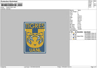 Tigrestext Embroidery File 6 sizes