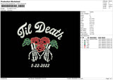 Till Death Embroidery File 4 size