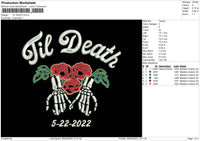 Till Death Embroidery File 4 size