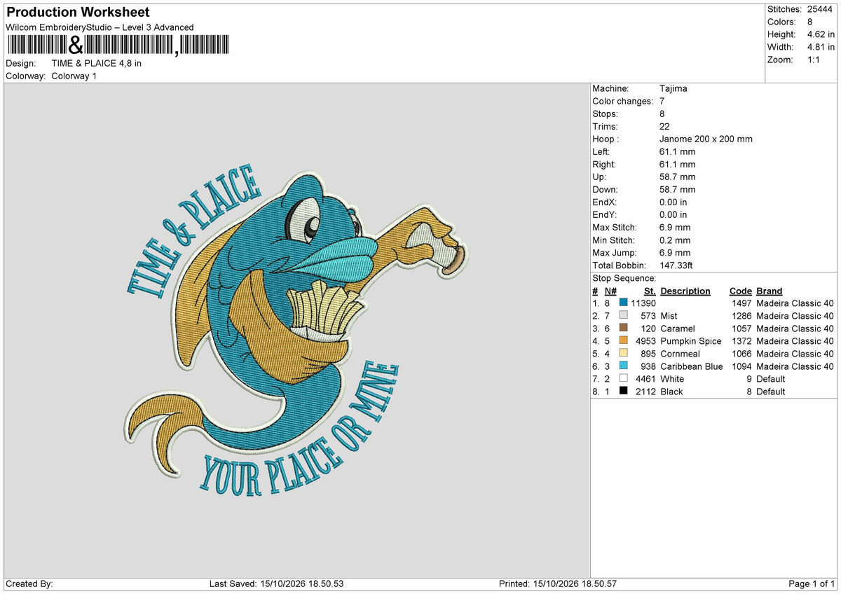 Plaice Text Embroidery Machine Design File 6 sizes