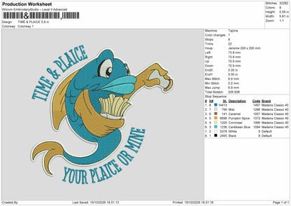 Plaice Text Embroidery Machine Design File 6 sizes