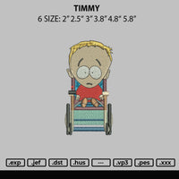 Timmy Embroidery File 6 sizes