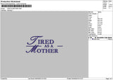 Tiredtext 01 Embroidery File 6 sizes