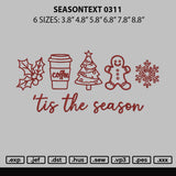 Seasontext 0311 Embroidery File 6 sizes
